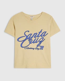 Yellow Cotton Short Sleeve Santa Cruz T-Shirt