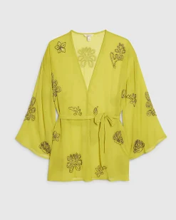Yellow Embellished Kaftan