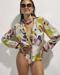 Yellow Floral Button Down Shirt