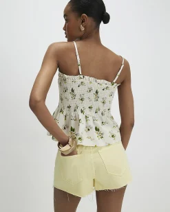 Yellow Hotpant Denim Shorts
