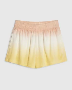 Yellow Ombre Towelling Shorts