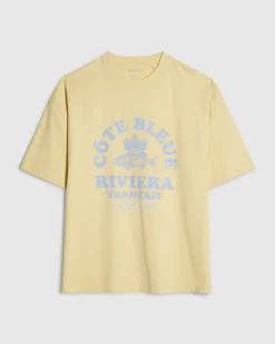 Yellow Oversized Cotton Cote Bleue T-Shirt