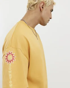 Yellow Oversized Fit 92 Photo Patch T-Shirt