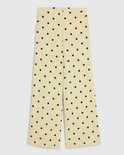 Yellow Polka Dot Wide Leg Joggers