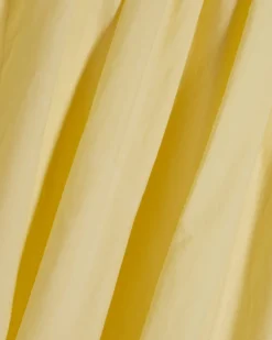 Yellow Poplin Bubble Hem Skirt