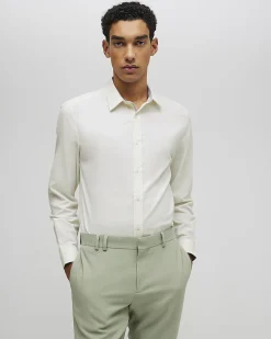 Yellow Slim Fit Premium Cotton Blend Shirt