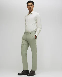 Yellow Slim Fit Premium Cotton Blend Shirt